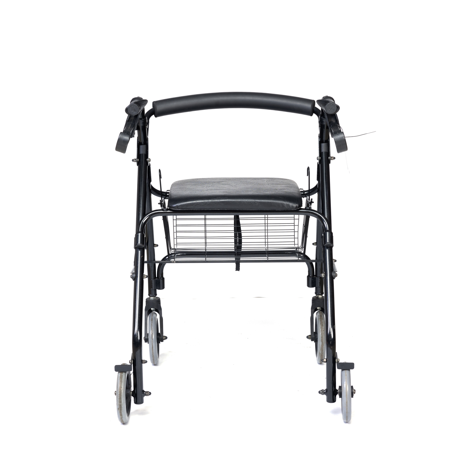 Heavy duty aluminum rollator walker for bariatric support